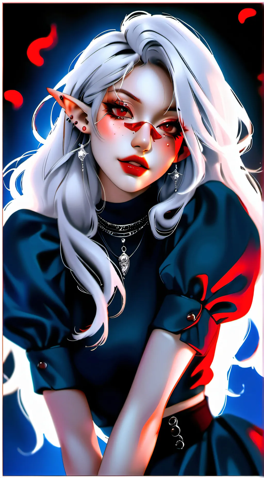 ai character: Crimeflower  background