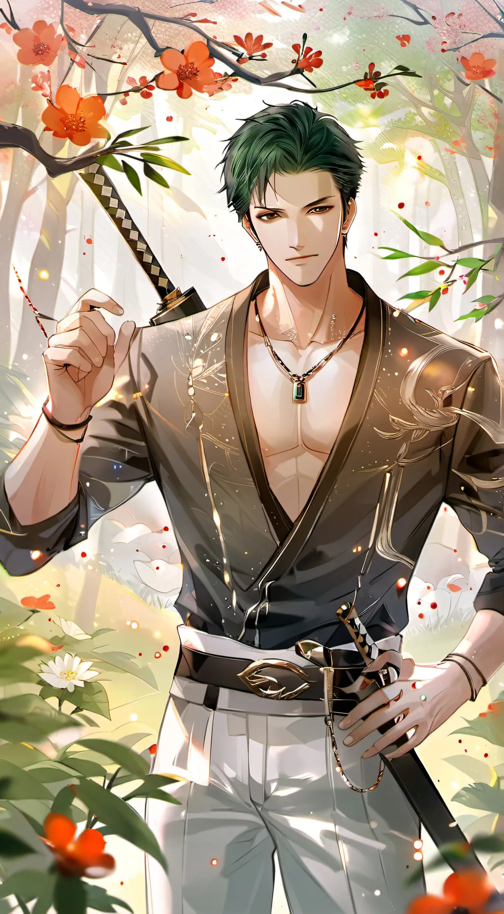 ai character: zoro background