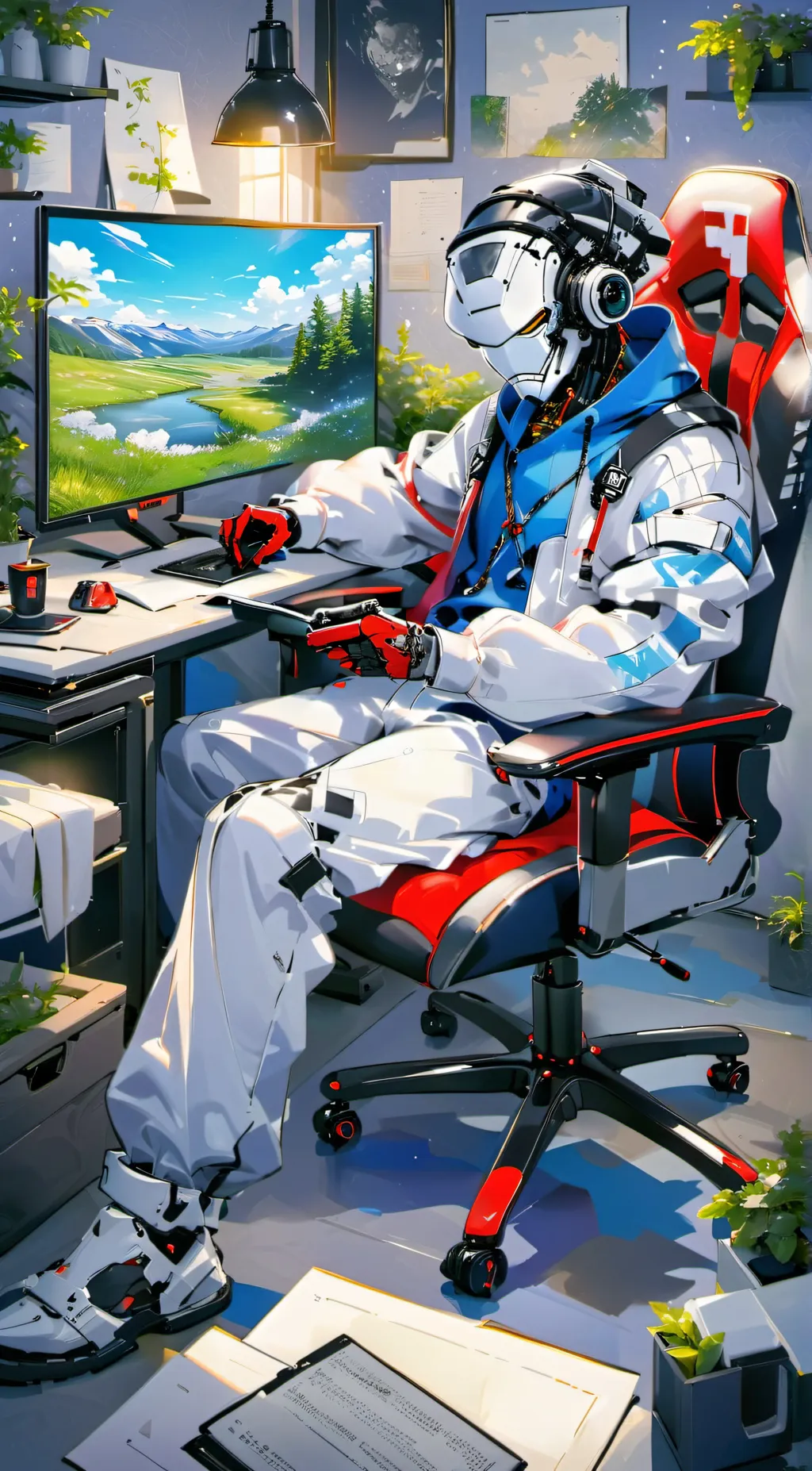 ai character: G-3AI background