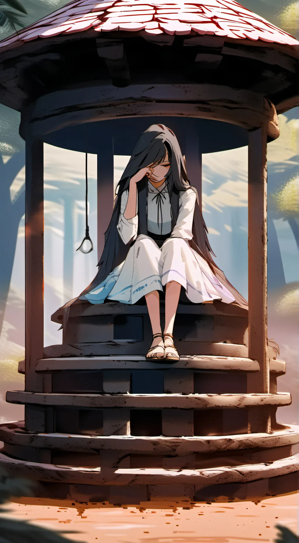 ai character: sadako yamamura background