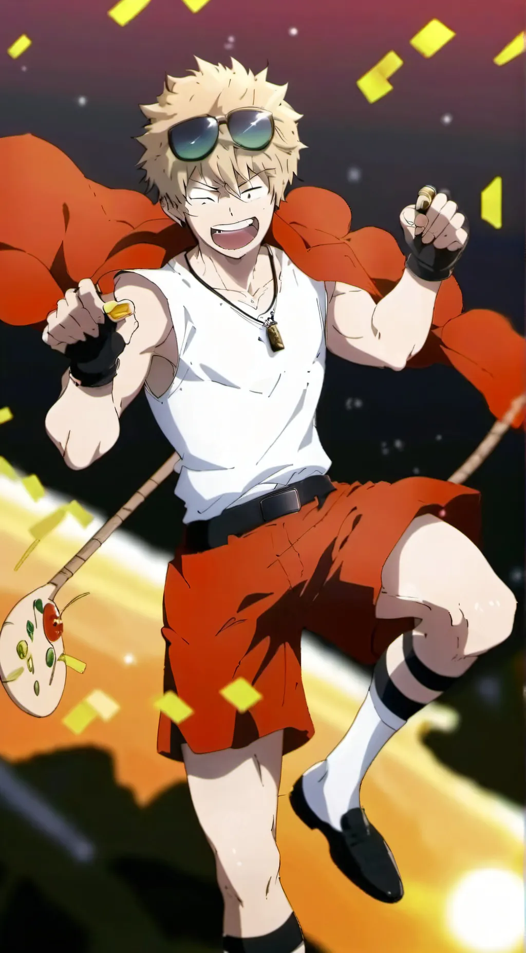 ai character: bakugo  background