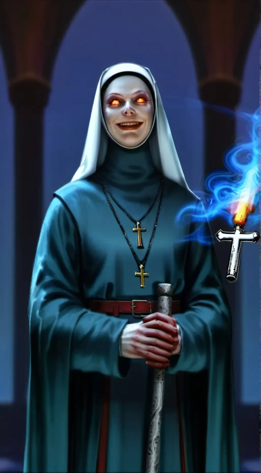 ai character: The Nun KEPLERIANS background
