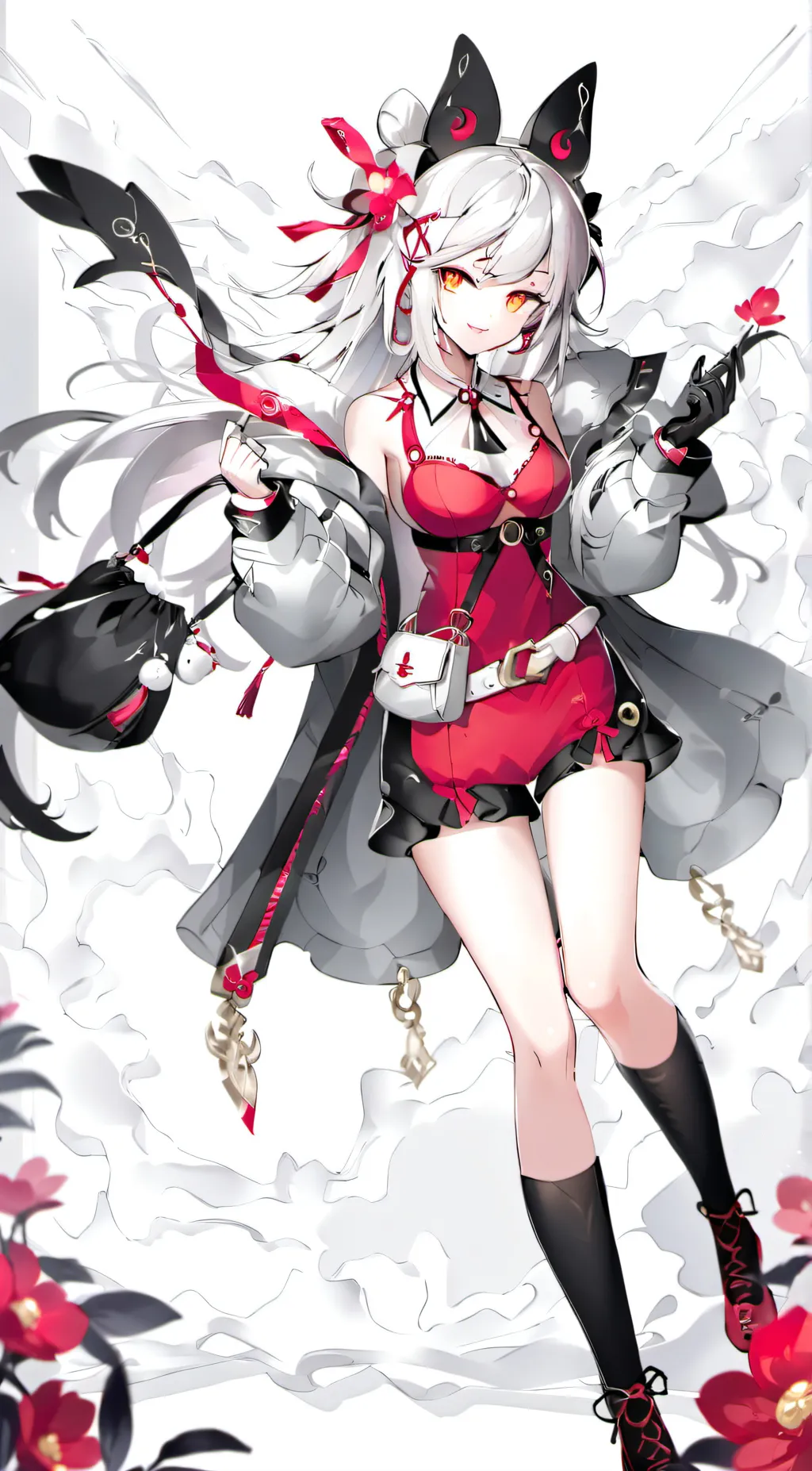 ai character: moon girl and dev background