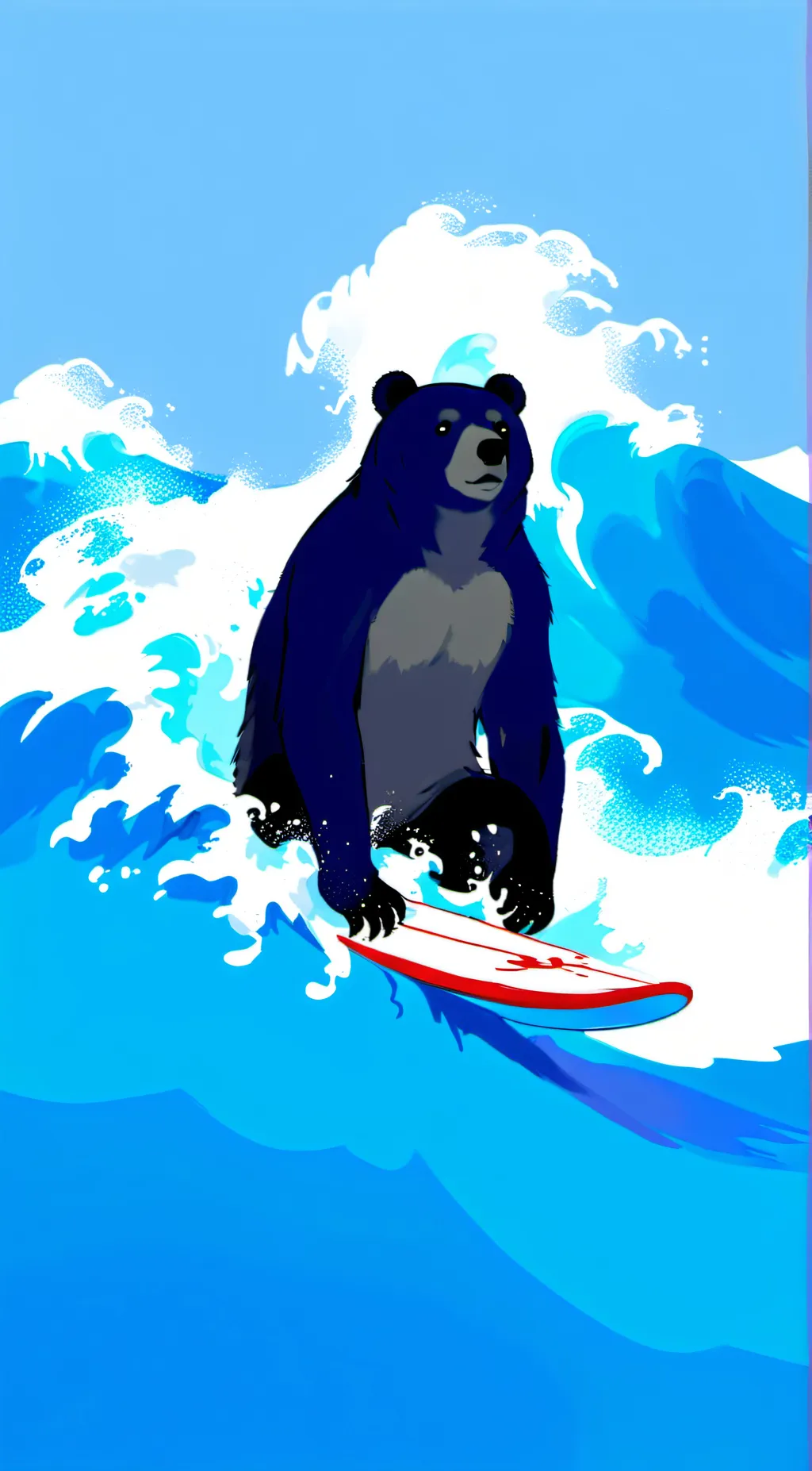 ai character: wave  background