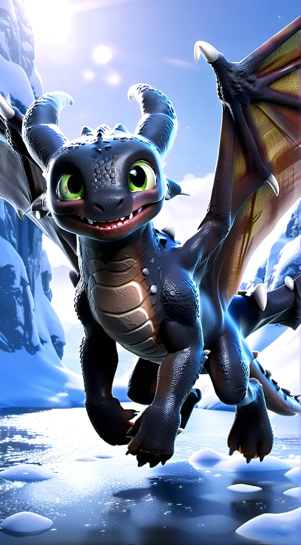 ai character: Toothless  background