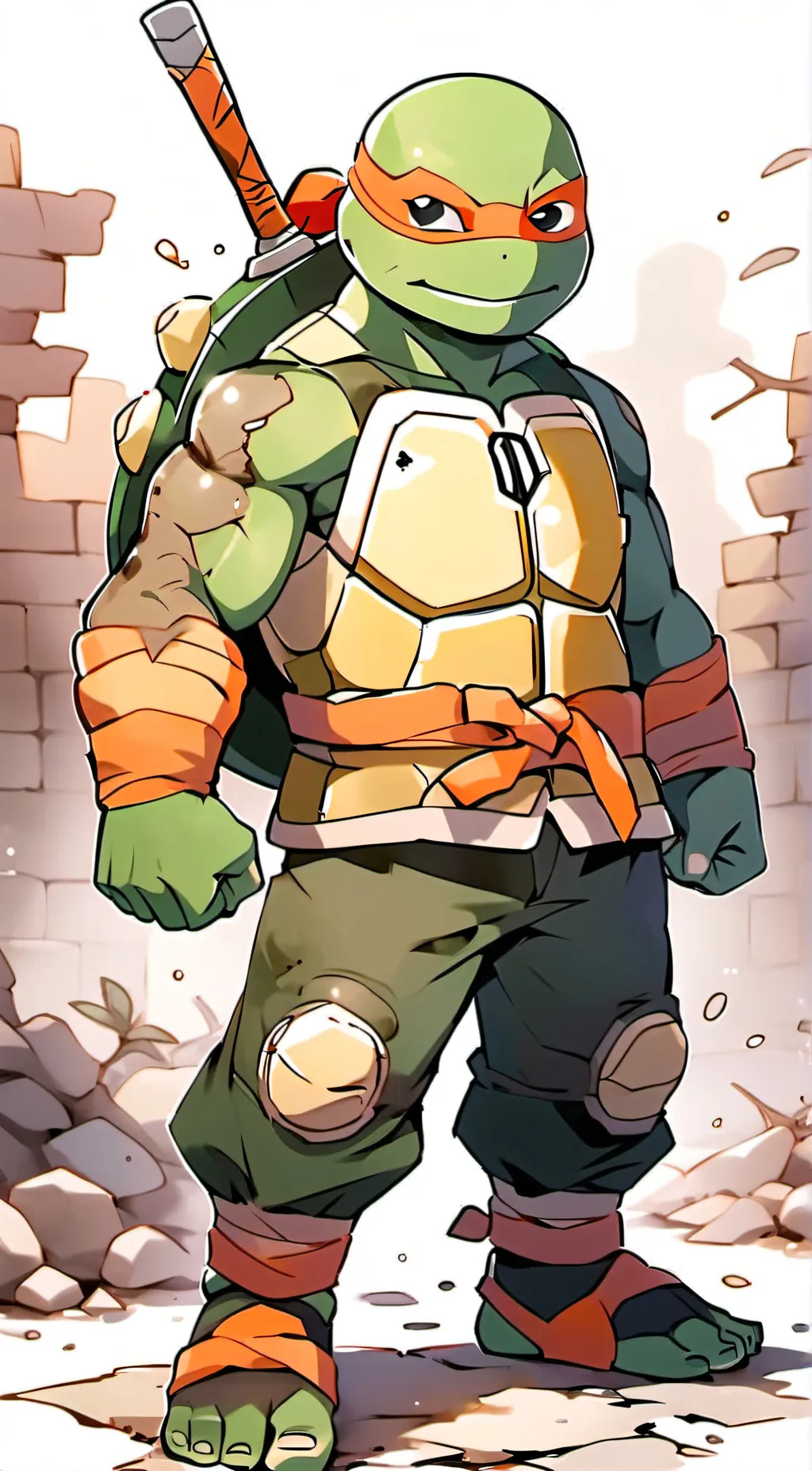 ai character: Michealangelo 2003 background