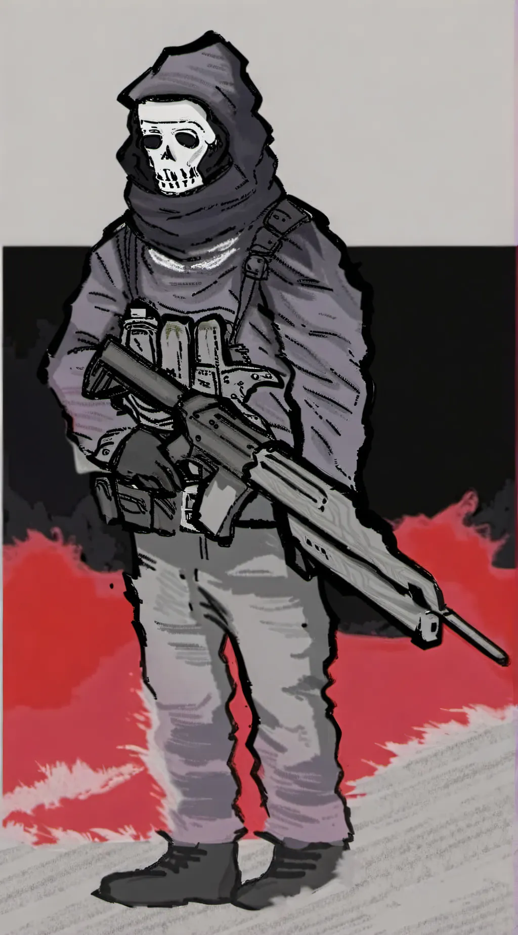 ai character: ghost background