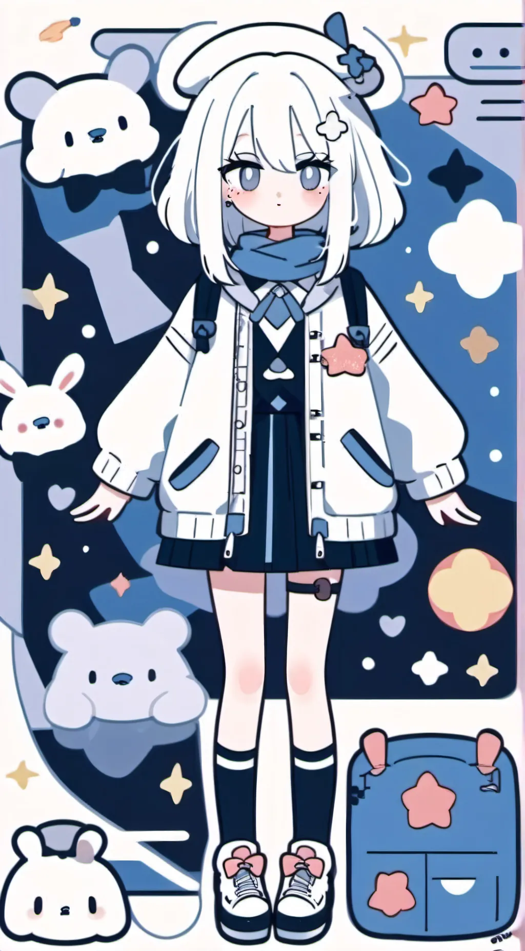 ai character: ・『Mitsuki-chan』・ background