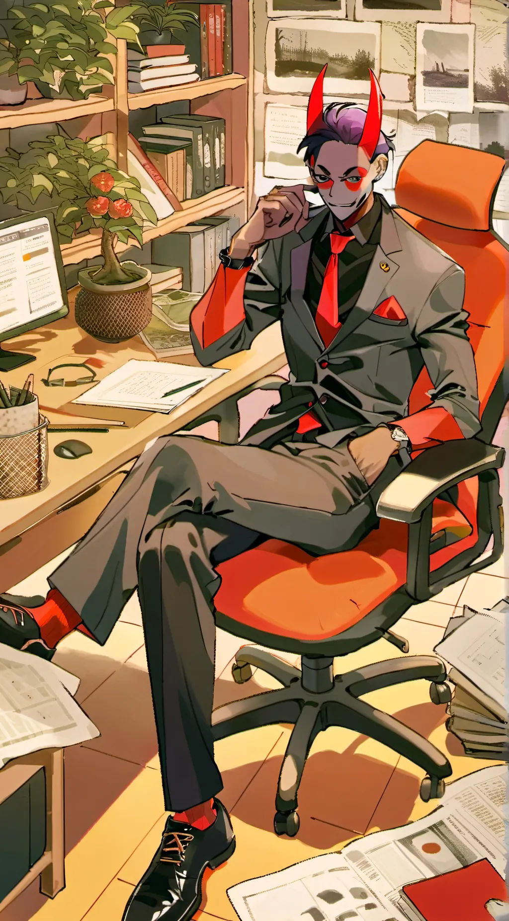 ai character: Mision wit blitzø background