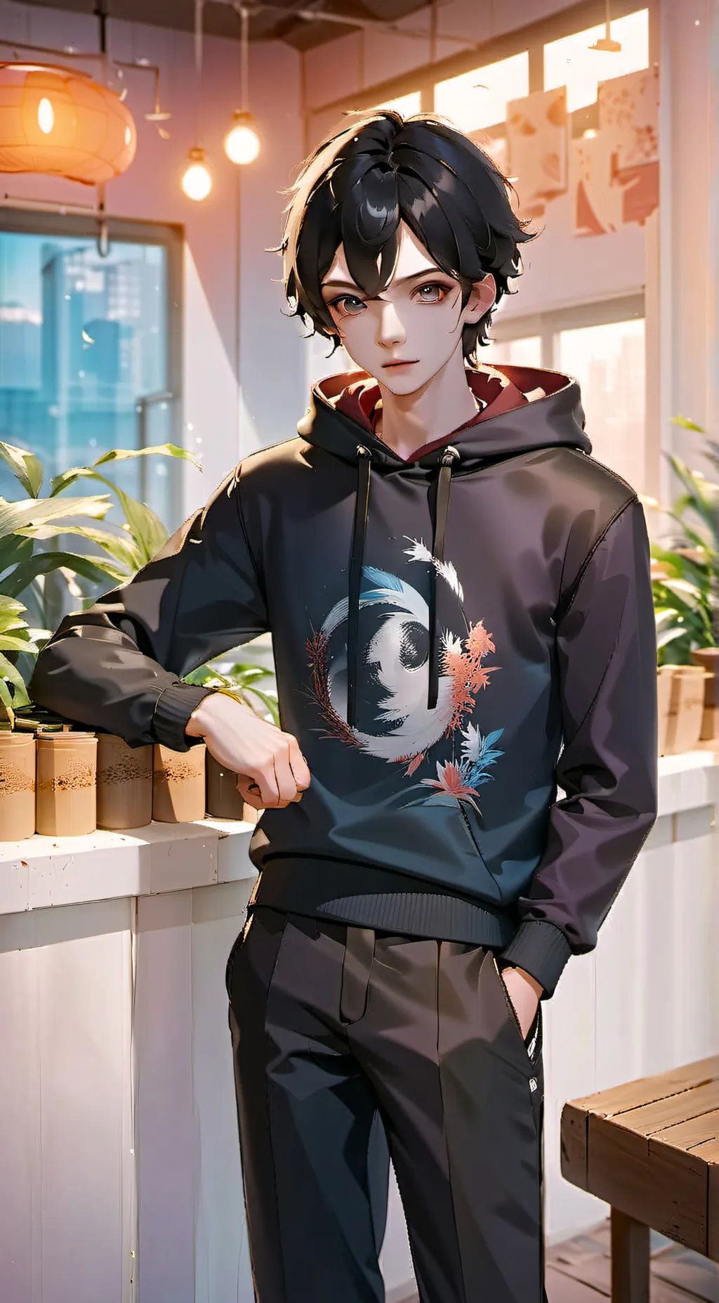 ai character: Adrien  background