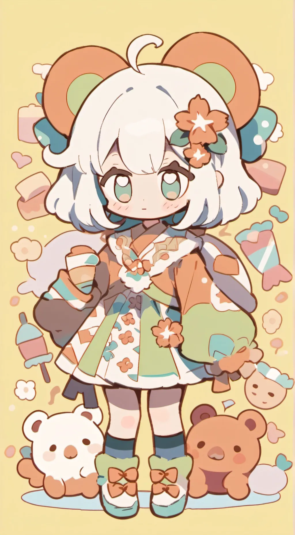 ai character: radioapple background