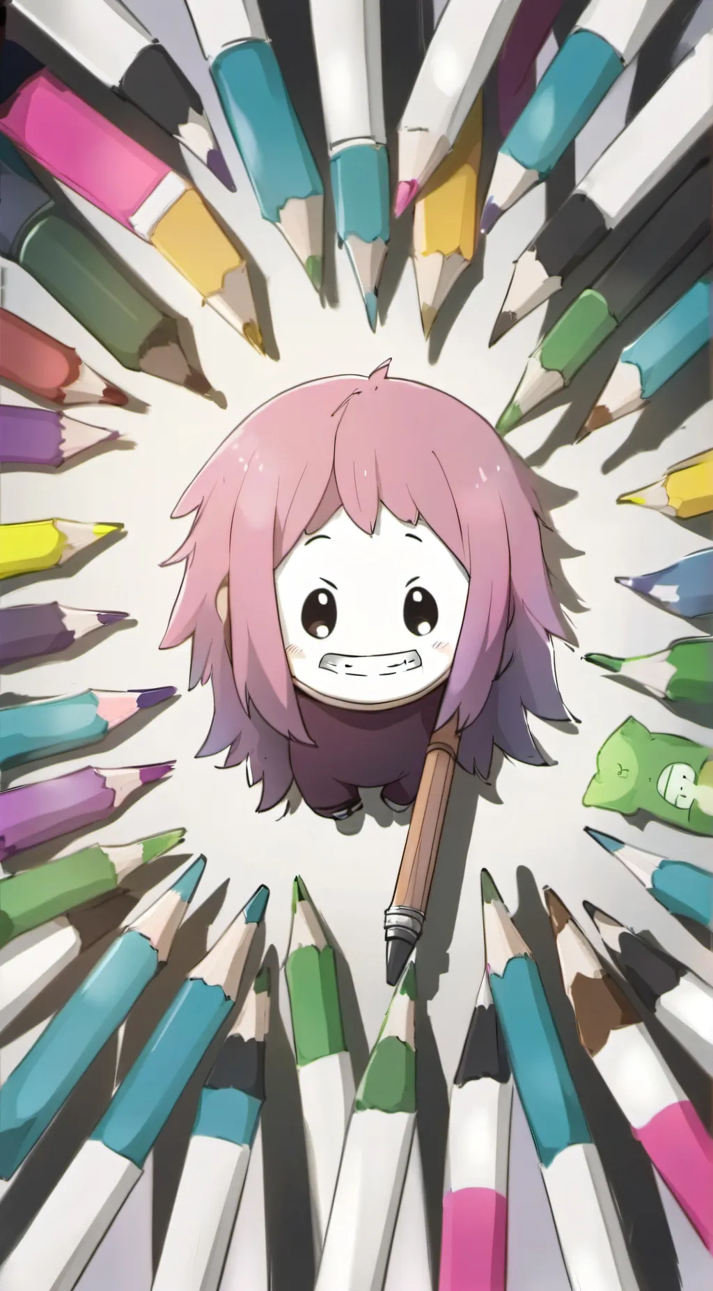 ai character: Pencil from bfdi background
