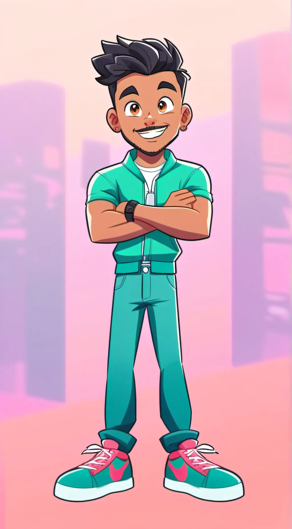 ai character: Alfredo Larín  background