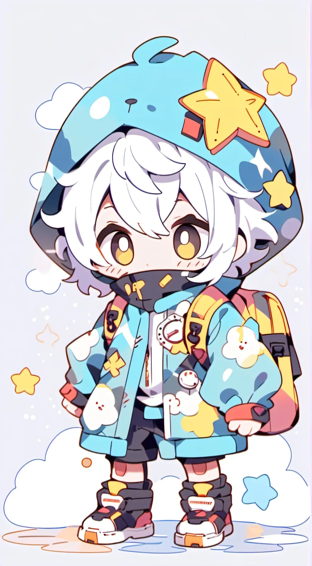 ai character: Sun and Moom show background