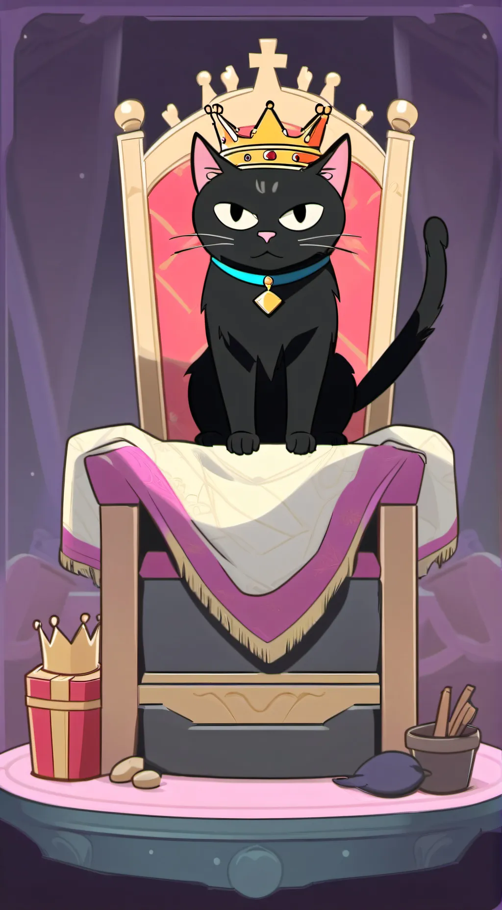 ai character: The Cat King background