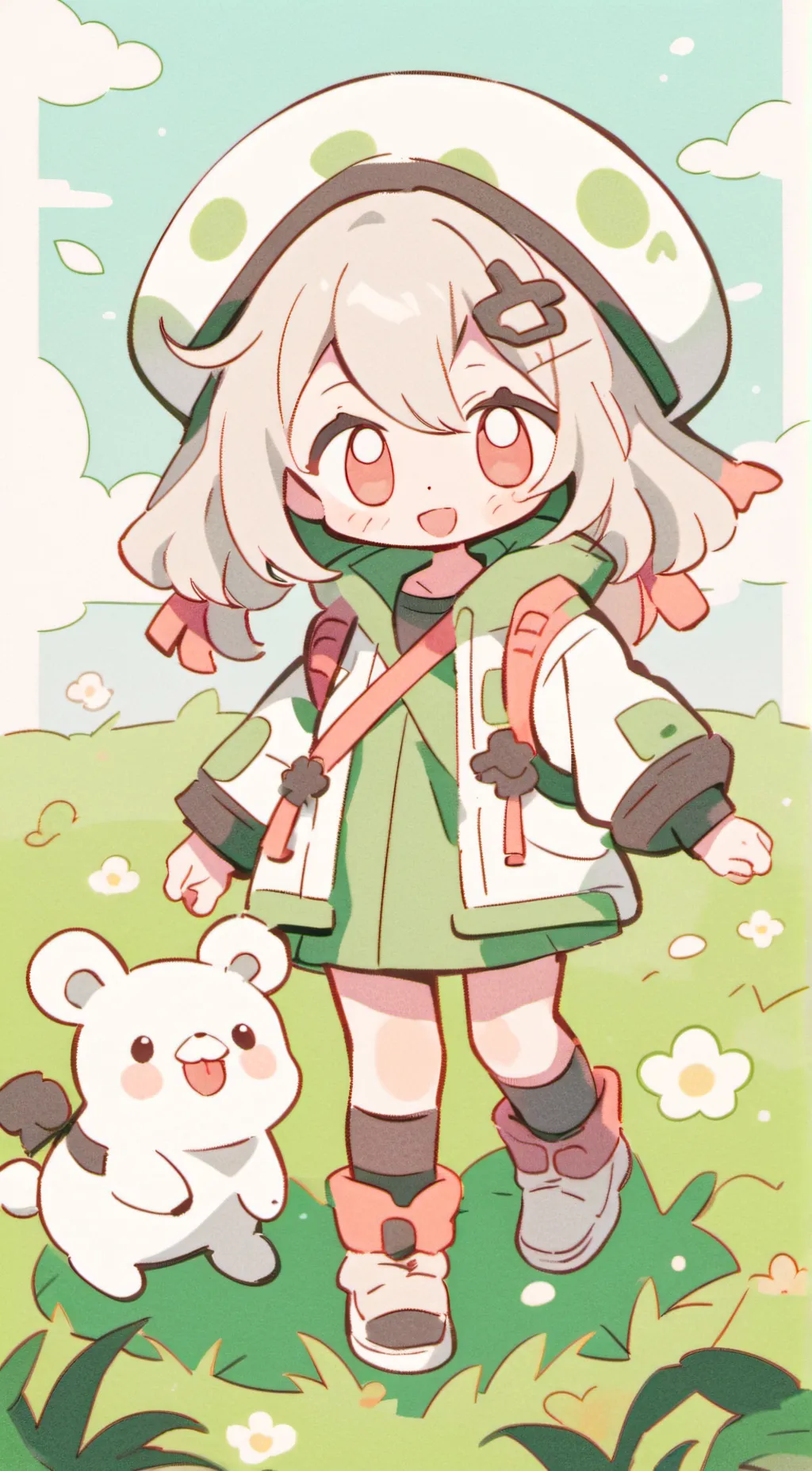 ai character: TOUCH GRASS background