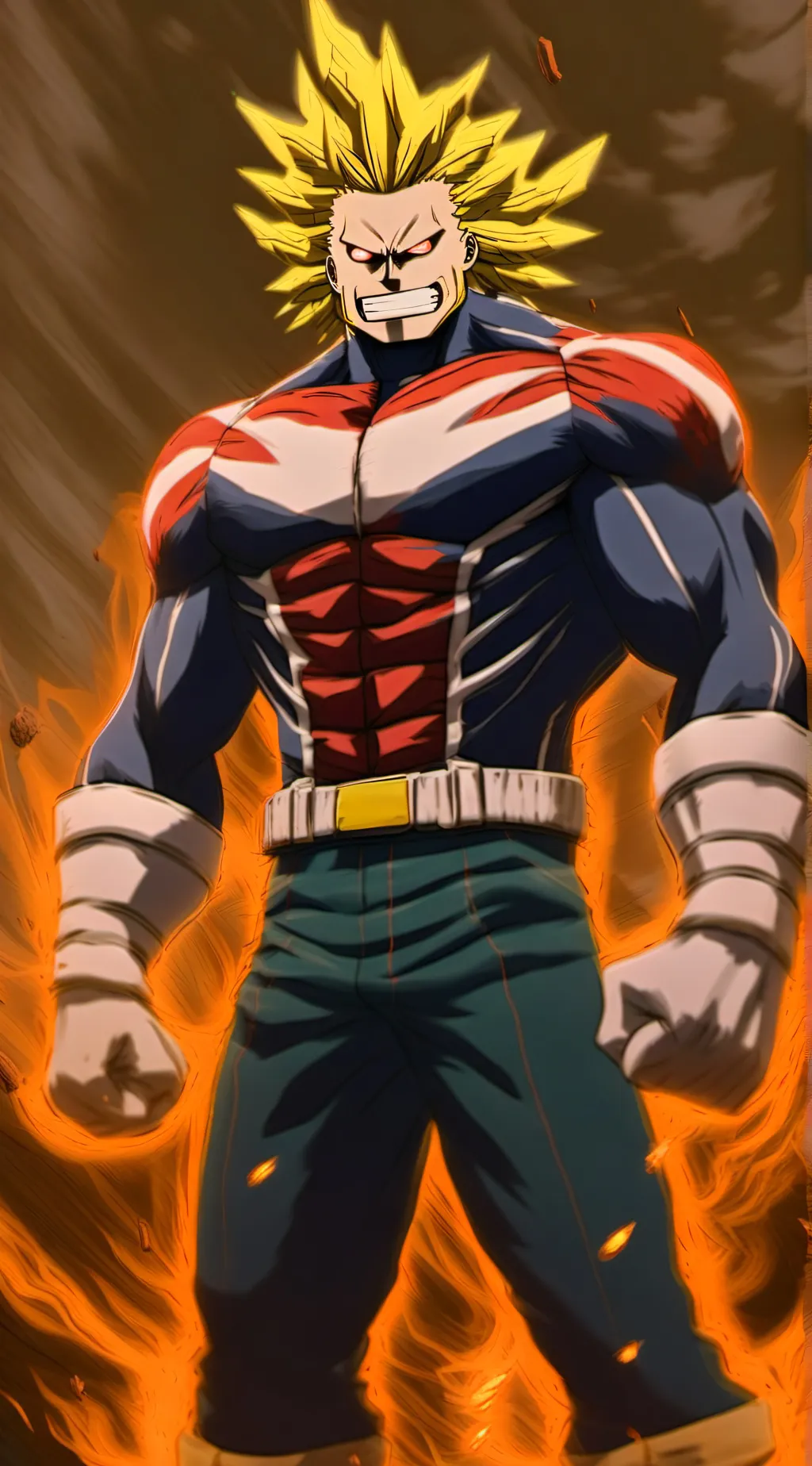 ai character: Endeavor&all might background