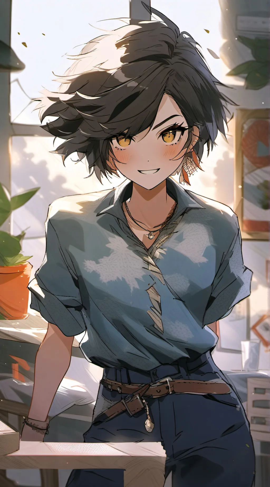 ai character: Tomboy Ashley background