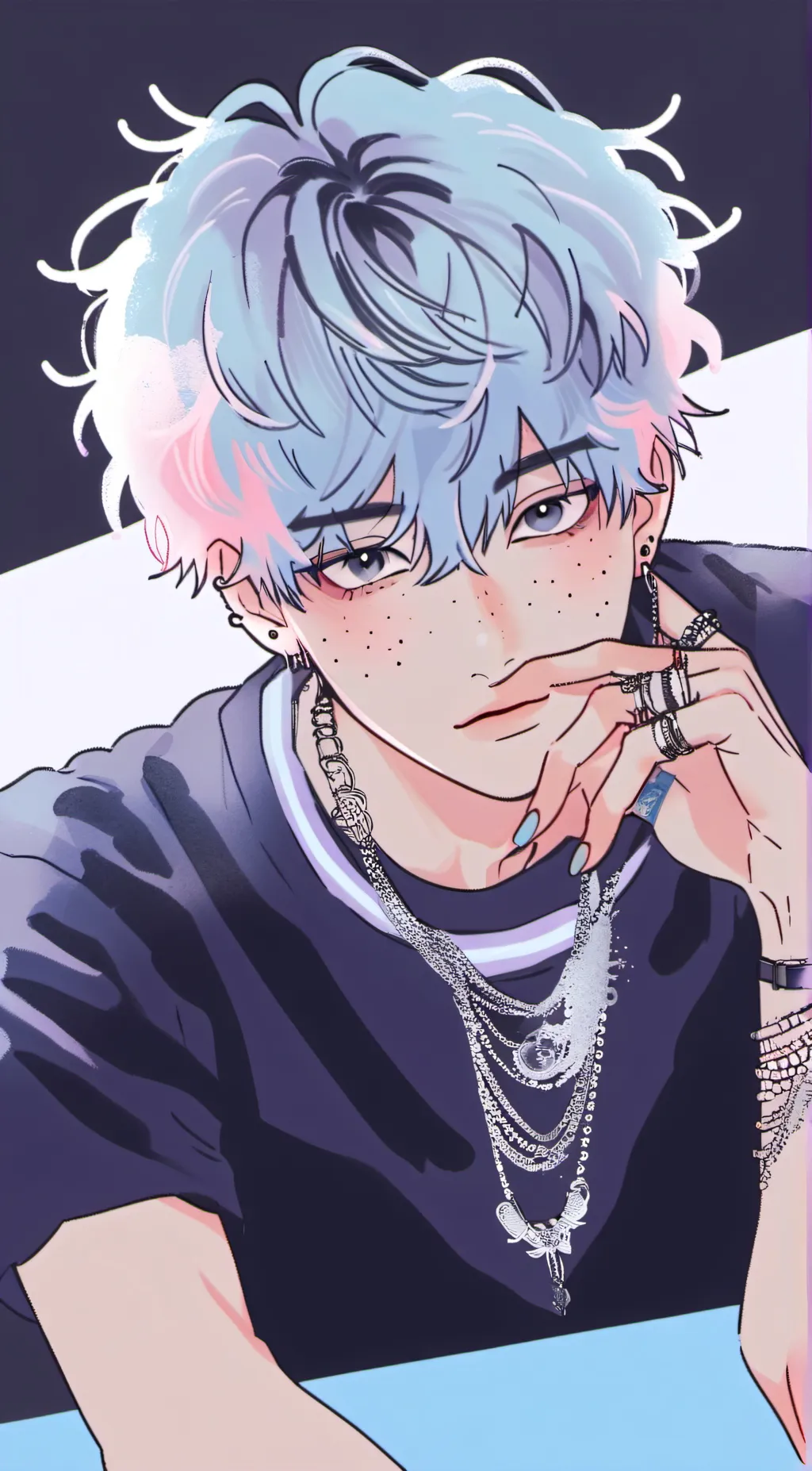 ai character: 🩵 Lennon 🩵 background