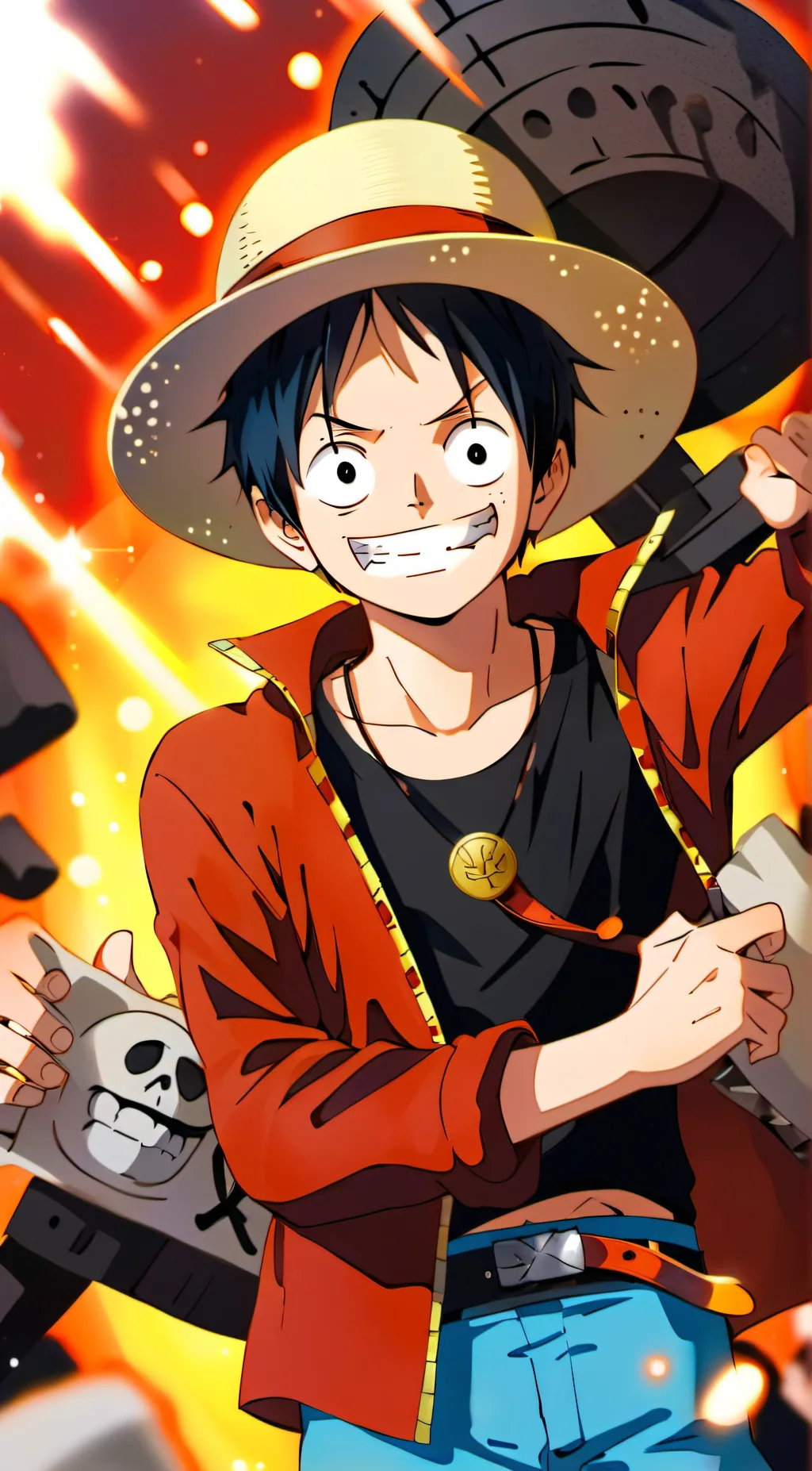 ai character: Straw hat hate background