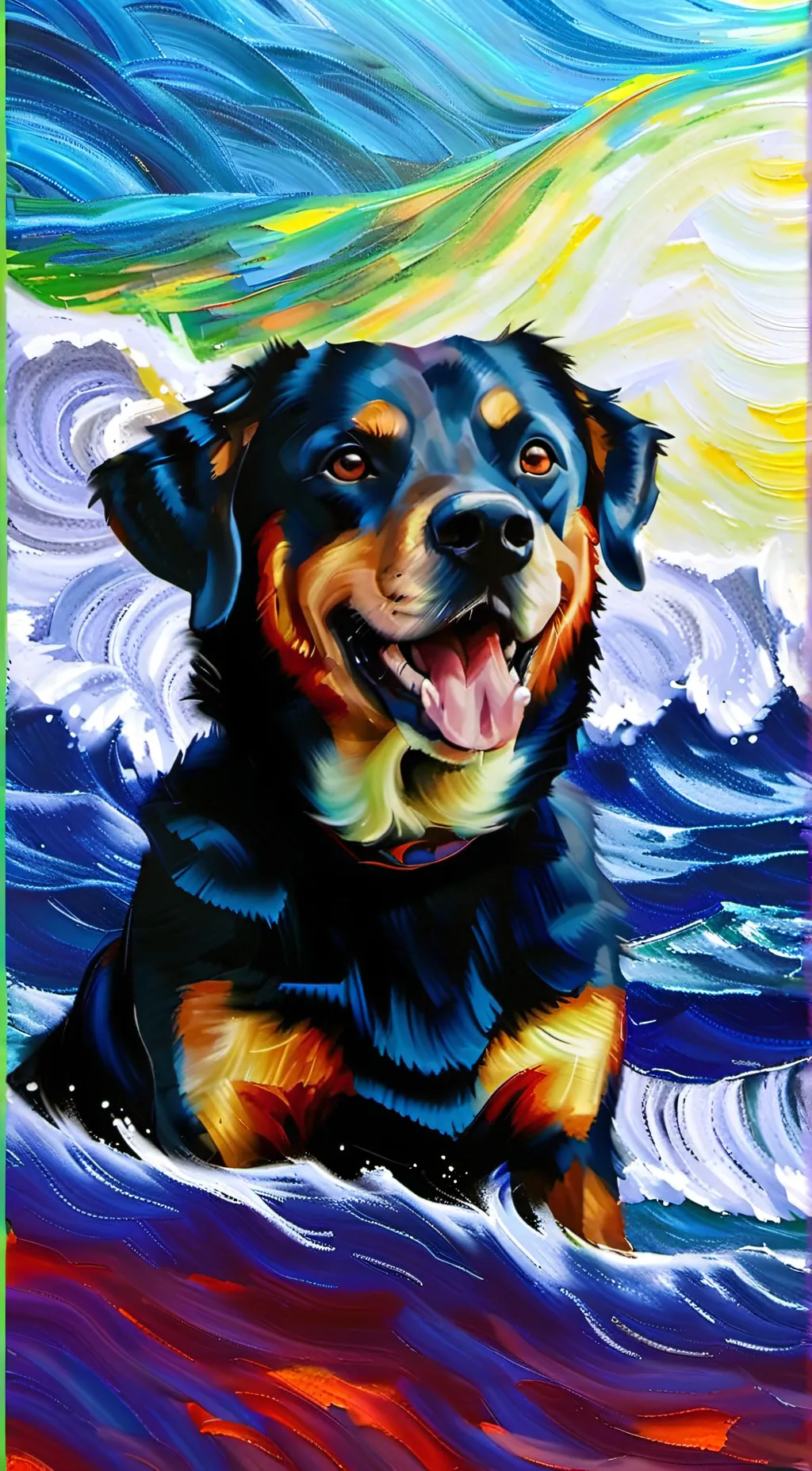 ai character: Aqua background