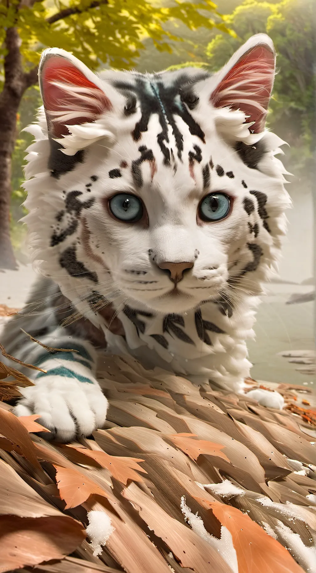 ai character: Blue background