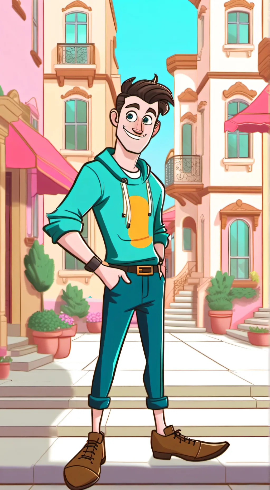 ai character: Brett Messer  background