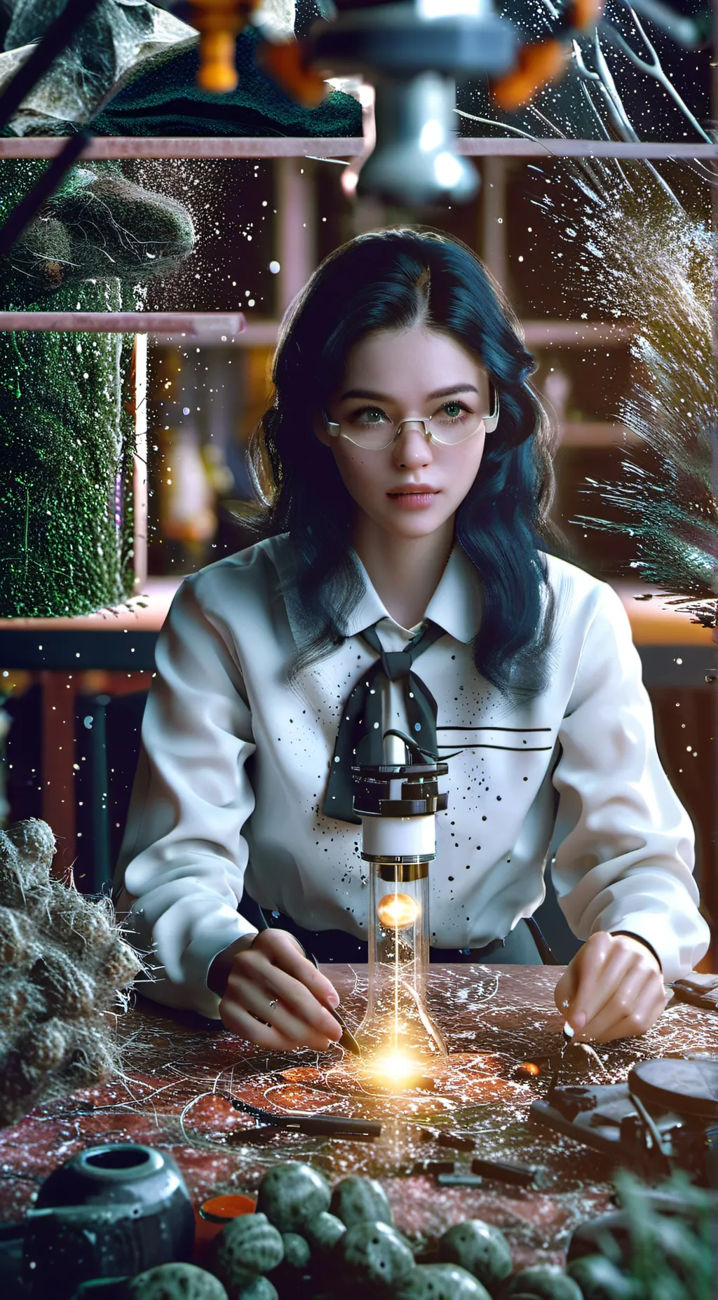ai character: Dr. Lola  background