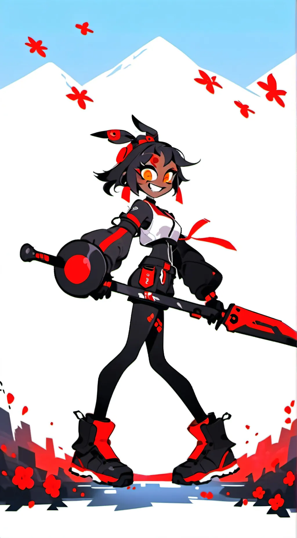 ai character: Blitzø angst background