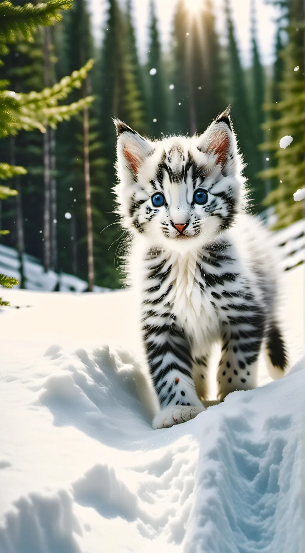 ai character: Snow  background