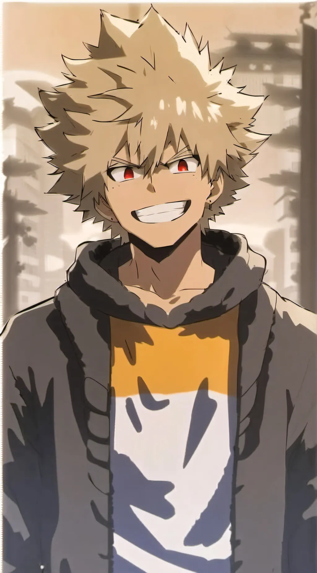 ai character: Katsuki Bakugo background