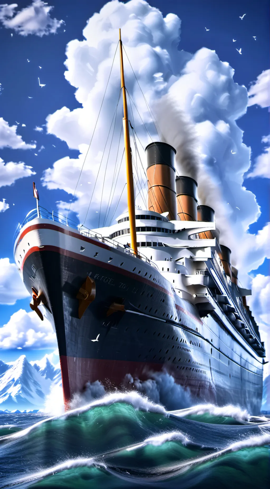 ai character: Titanic  background