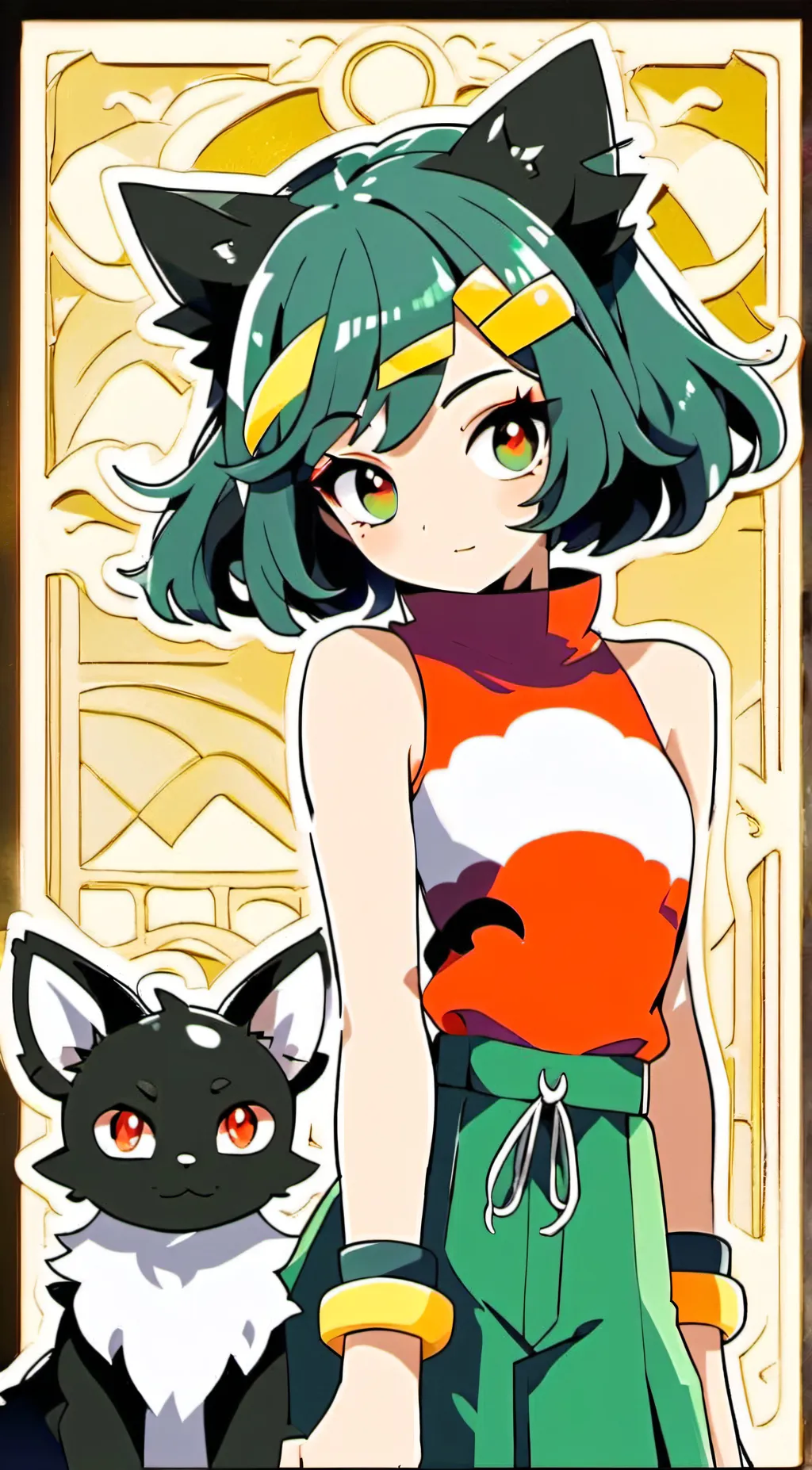 ai character: ginger  background