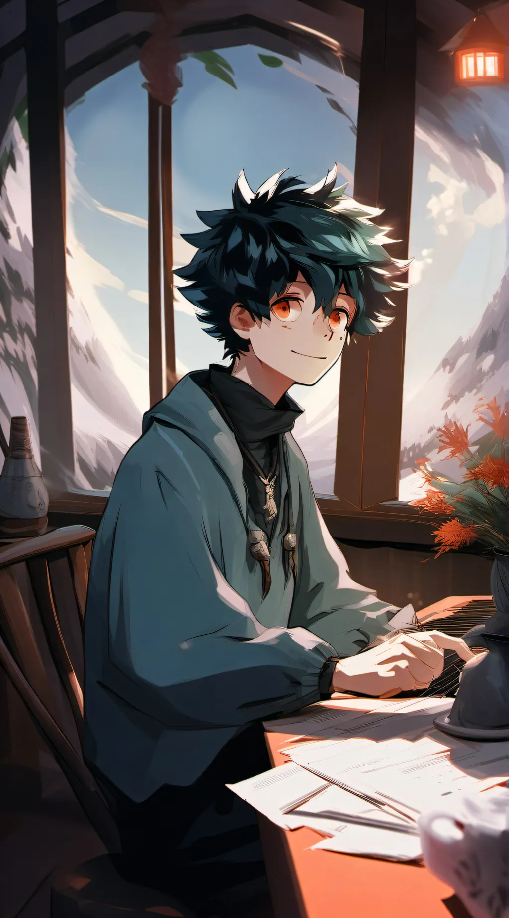 ai character: deku background