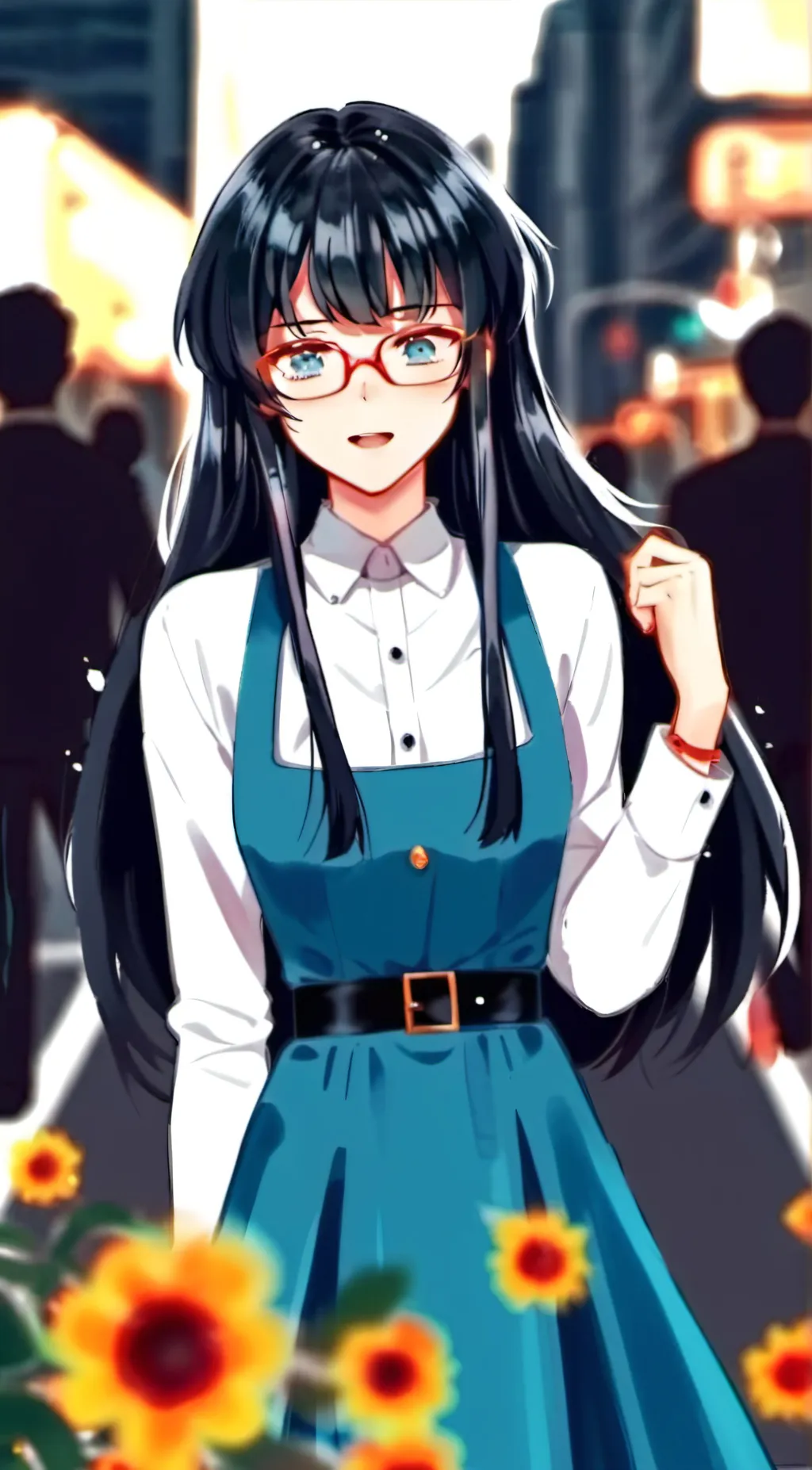 ai character: Crystaline background