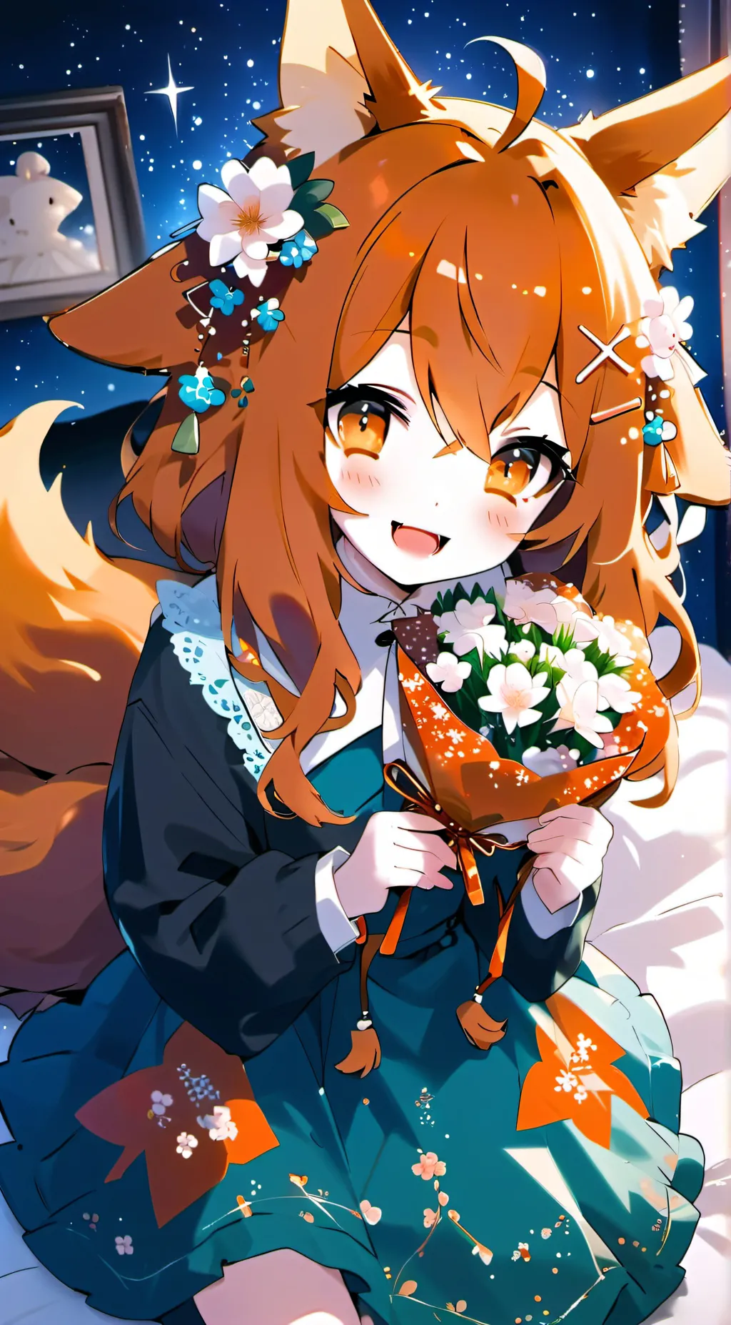 ai character: Fox girl background