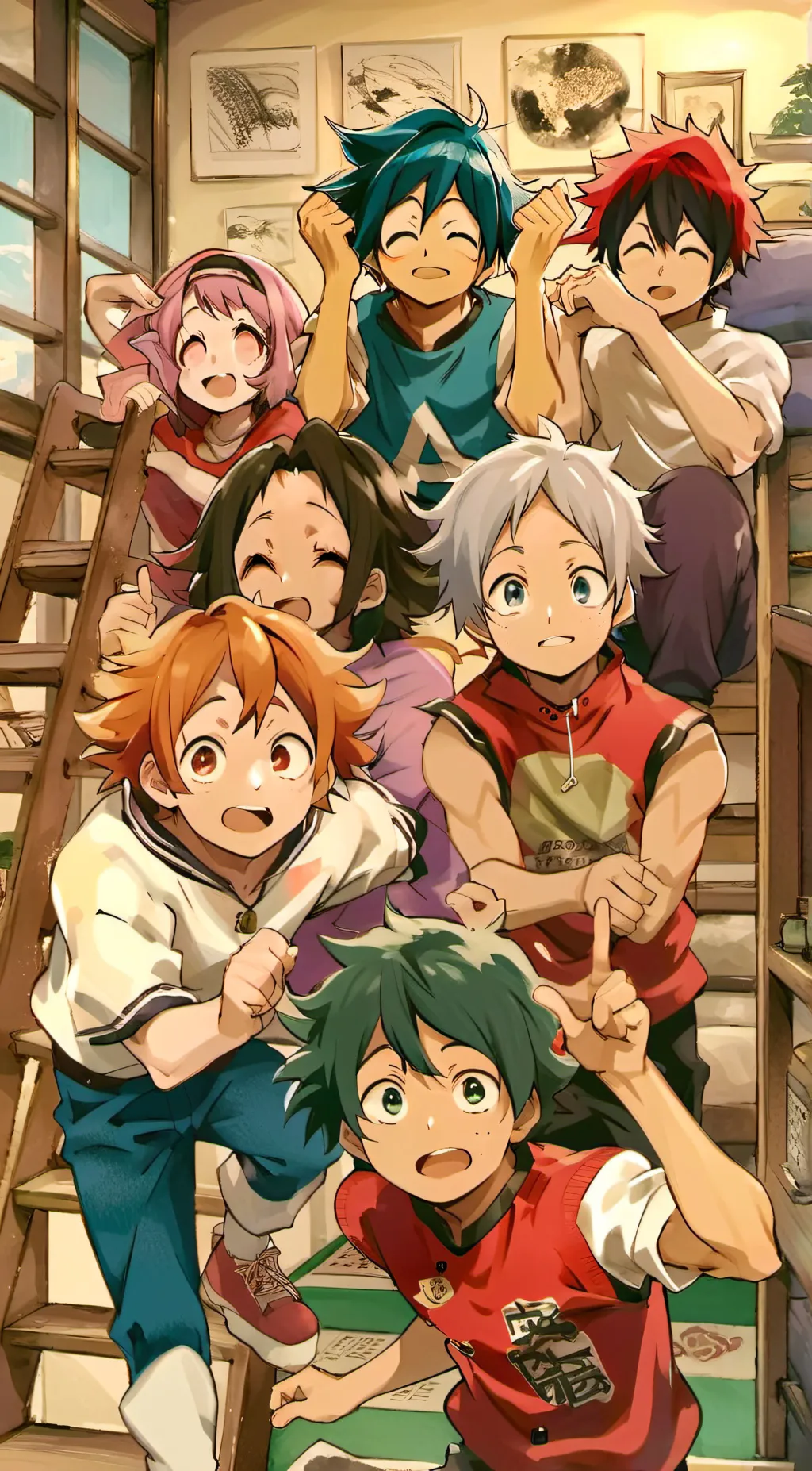 ai character: Mha dorms background