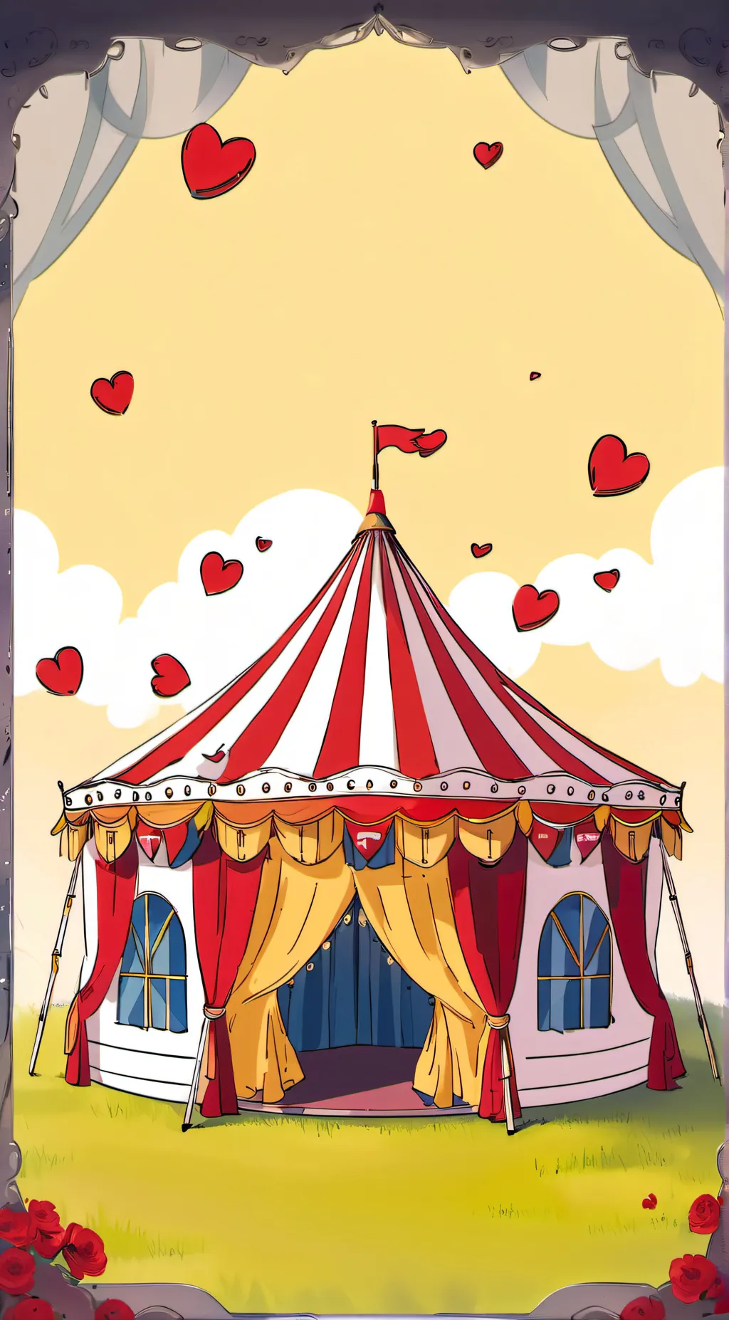 ai character: tadc Valentine's background