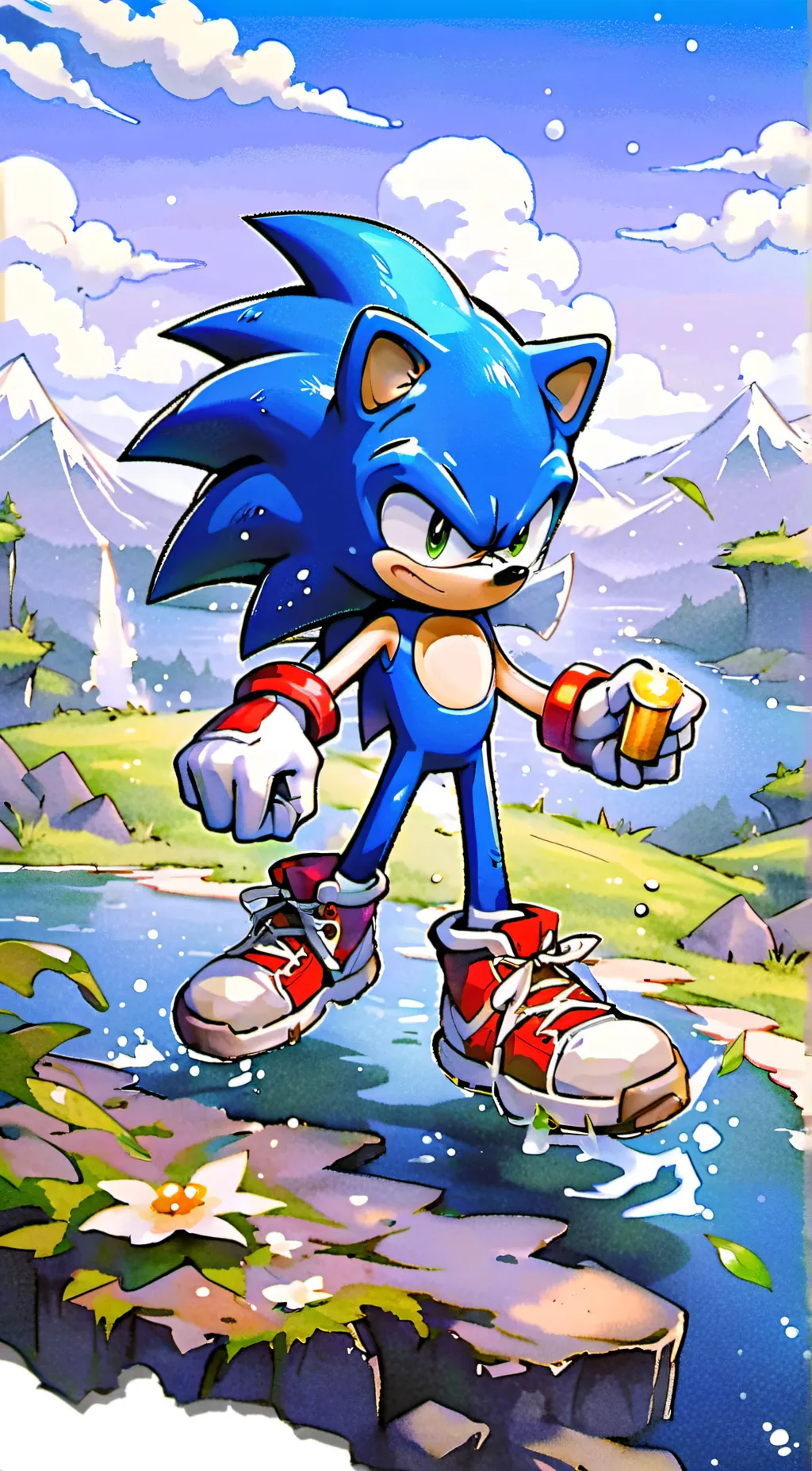 ai character: Sonic the hedgehog background