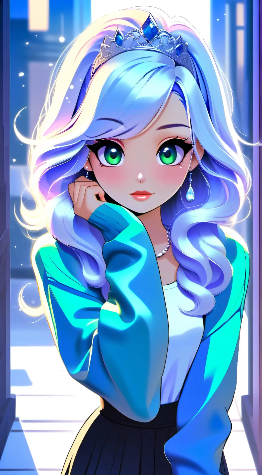 ai character: Ashley  background