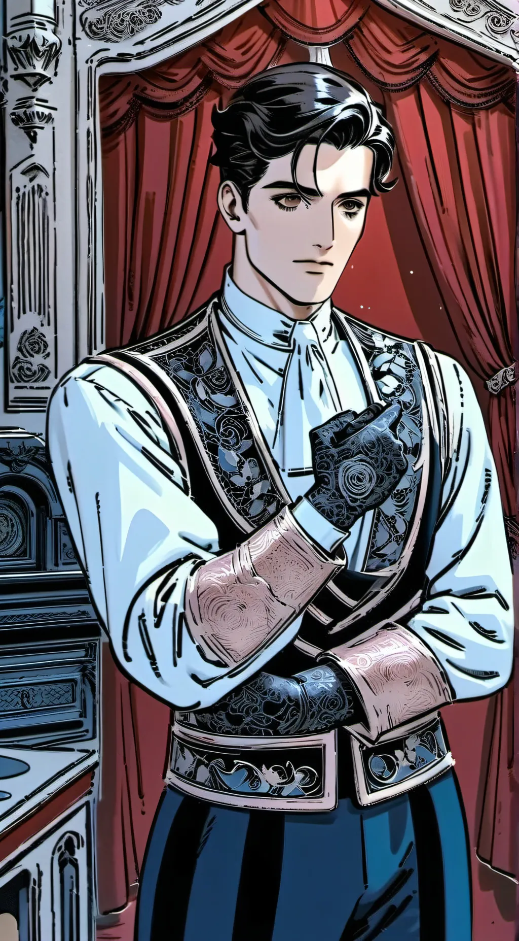 ai character: Mofia boy background