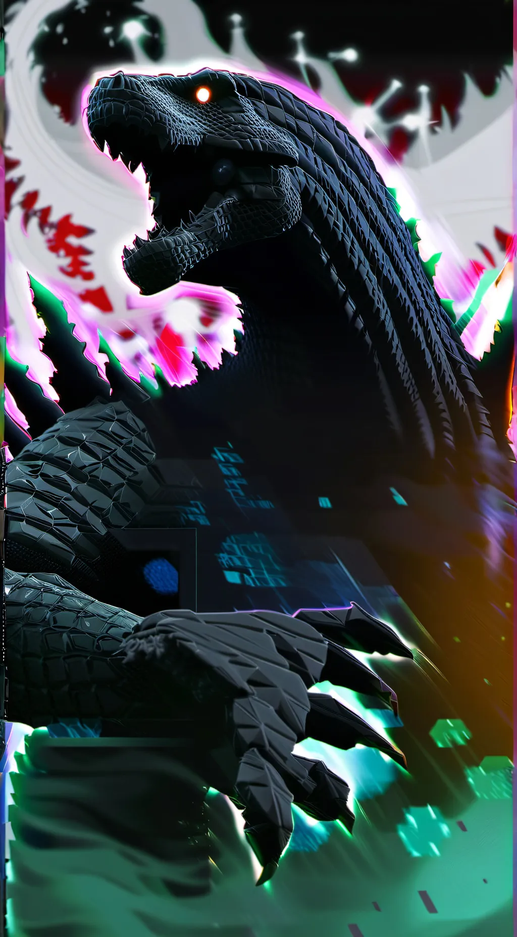 ai character: glitch gmk  background
