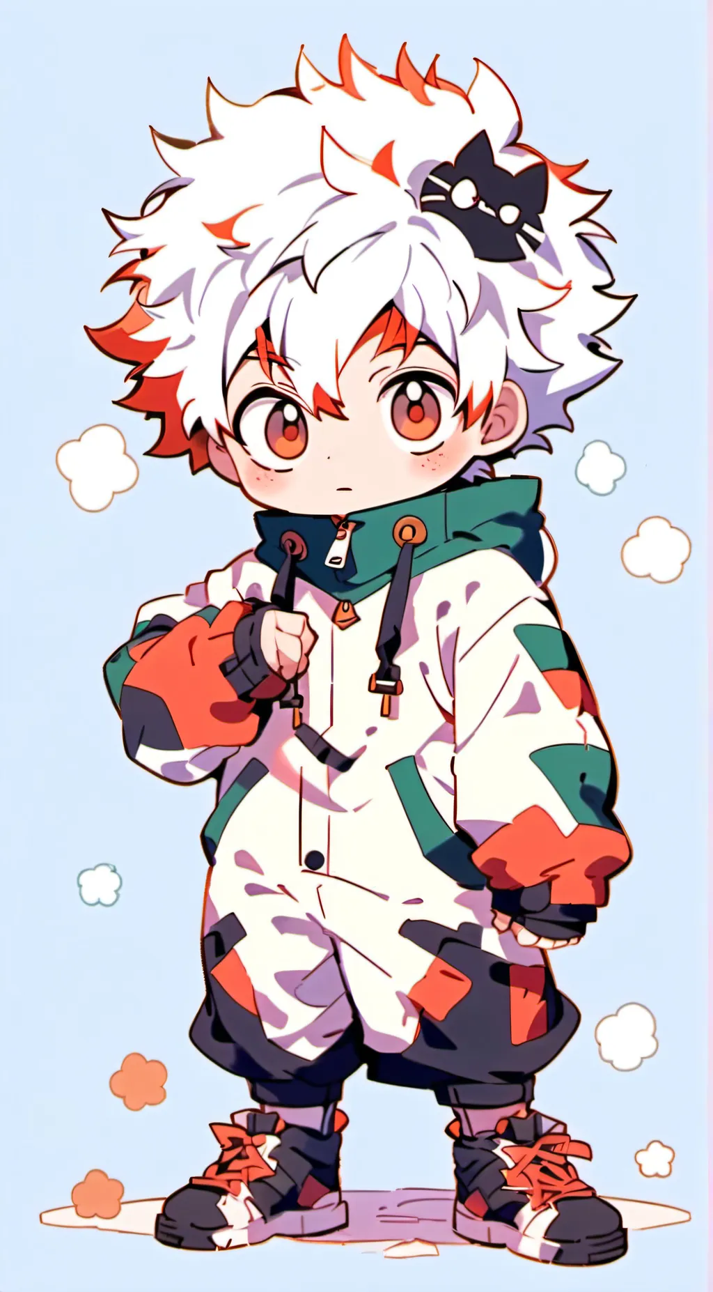 ai character: baby bakugo! background
