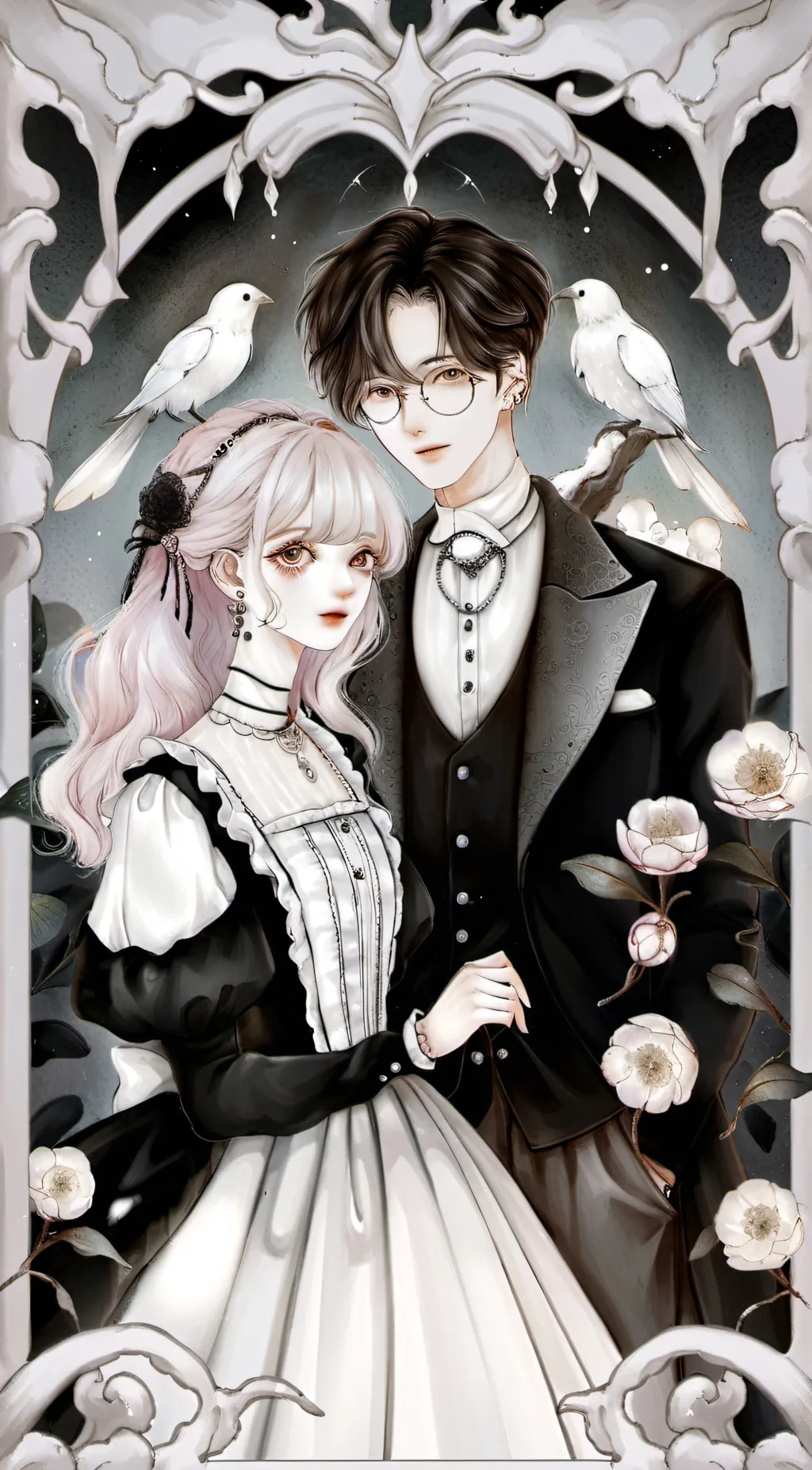 ai character: Mia and William  background