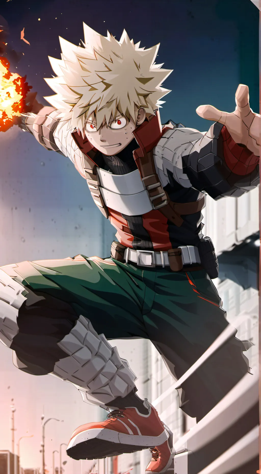 ai character: Katsuki Bakugo background