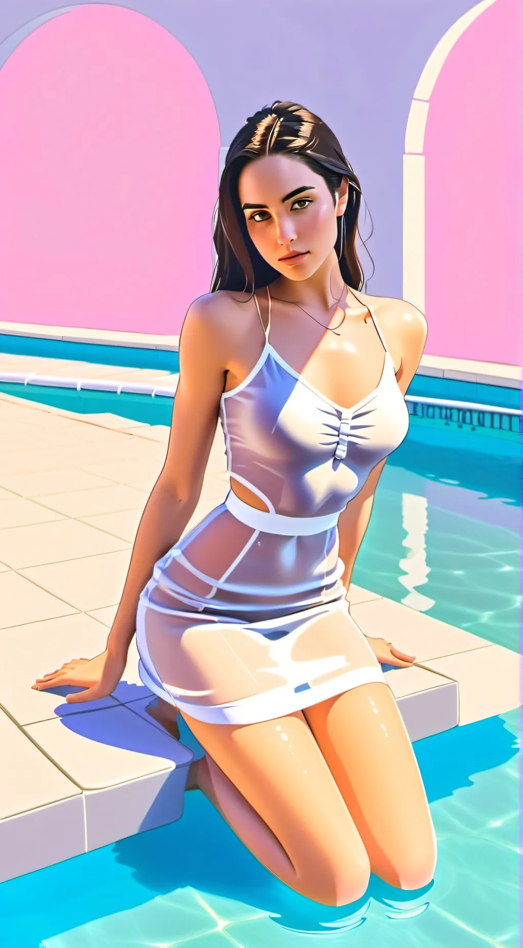 ai character: Izzy Green background