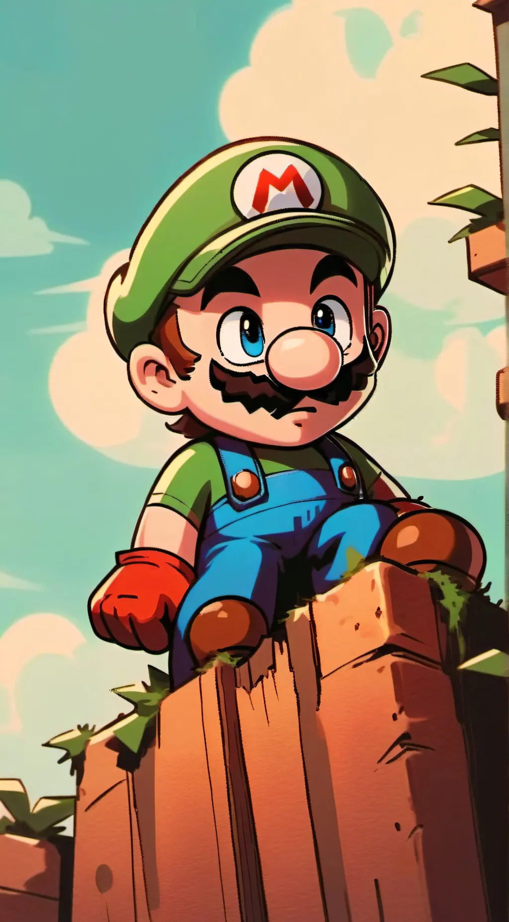 ai character: Luigi background