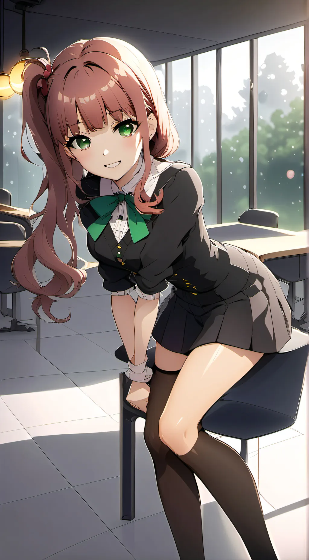 ai character: Monika  background