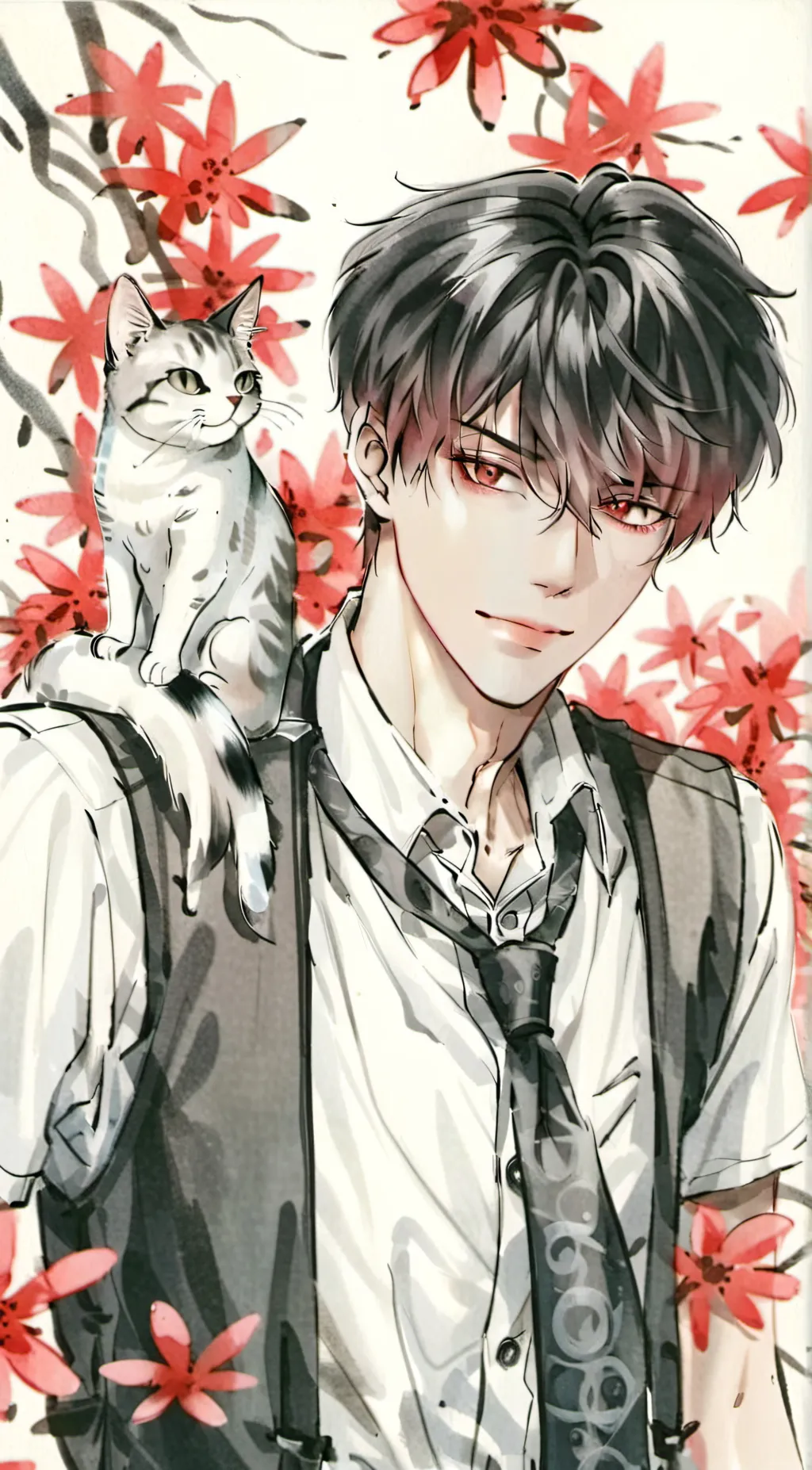 ai character: Mha sad background