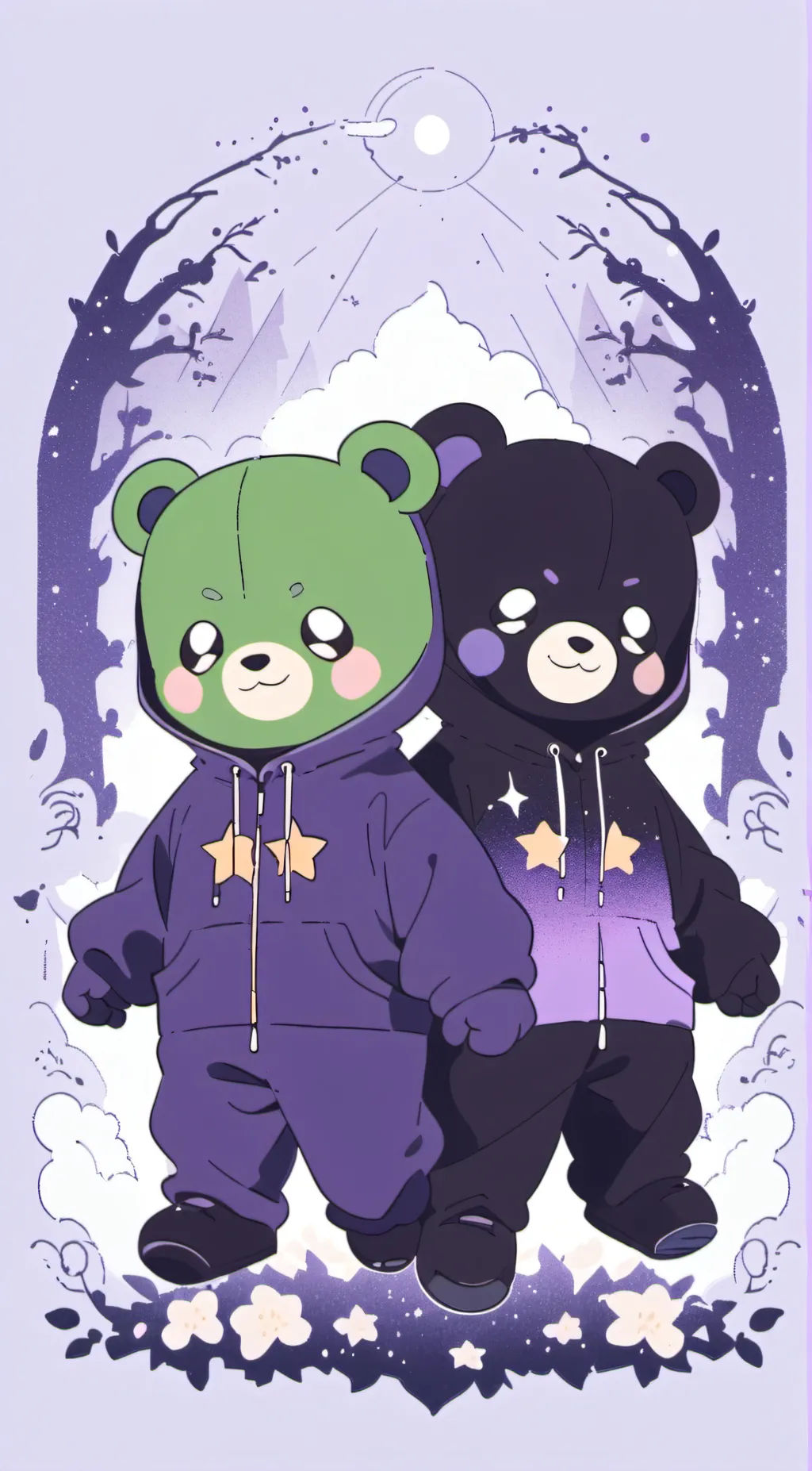 ai character: tinkywinky & dipsy background
